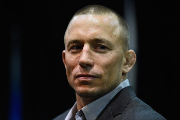 LAS VEGAS, NV - MARCH 05:  UFC welterweight Georges St-Pierre in attenance during the UFC 196 event inside MGM Grand Garden Arena on March 5, 2016 in Las Vegas, Nevada.  (Photo by Jeff Bottari/Zuffa LLC/Zuffa LLC via Getty Images)