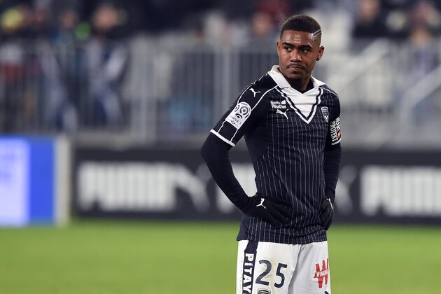 Bordeaux's Brazilian forward Malcom looks on during the French L1 football match between Bordeaux (FCGB) and Toulouse (TFC) on January 21, 2017, at the Matmut Atlantique stadium in Bordeaux, southwestern France. / AFP / NICOLAS TUCAT        (Photo credit should read NICOLAS TUCAT/AFP/Getty Images)