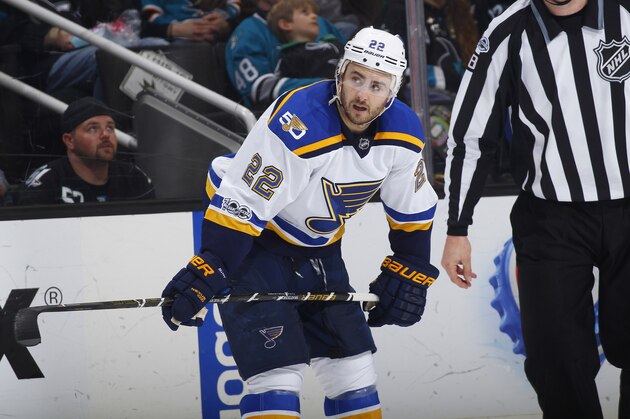 SAN JOSE, CA - JANUARY 14: Kevin Shattenkirk #22 of the St. Louis Blues skates against the San Jose Sharks at SAP Center on January 14, 2017 in San Jose, California. (Photo by Rocky W. Widner/NHL/Getty Images)