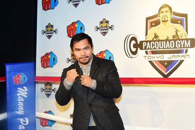 TOKYO, JAPAN - NOVEMBER 25:  Manny Pacquiao attends the opening event for his boxing gym on November 25, 2016 in Tokyo, Japan.  (Photo by Jun Sato/Getty Images)