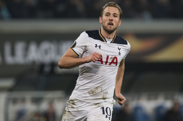 Harry Kane of Tottenham Hotspur FCduring the UEFA Europa League round of 16 match between KAA Gent and Tottenham Hotspur FC on February 16, 2017 at the Ghelamco Arena in Gent, Belgium.(Photo by VI Images via Getty Images)