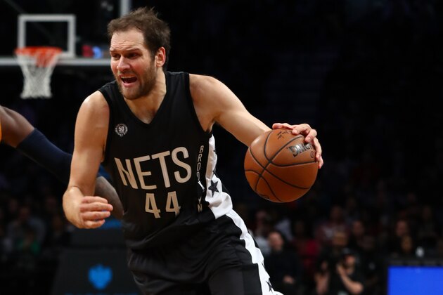 NEW YORK, NY - OCTOBER 28:  Bojan Bogdanovic #44 of the Brooklyn Nets in action against the Indiana Pacers during their game at the Barclays Center on October 28, 2016 in New York City.  NOTE TO USER: User expressly acknowledges and agrees that, by downloading and/or using this Photograph, user is consenting to the terms and conditions of the Getty Images License Agreement.  (Photo by Al Bello/Getty Images)