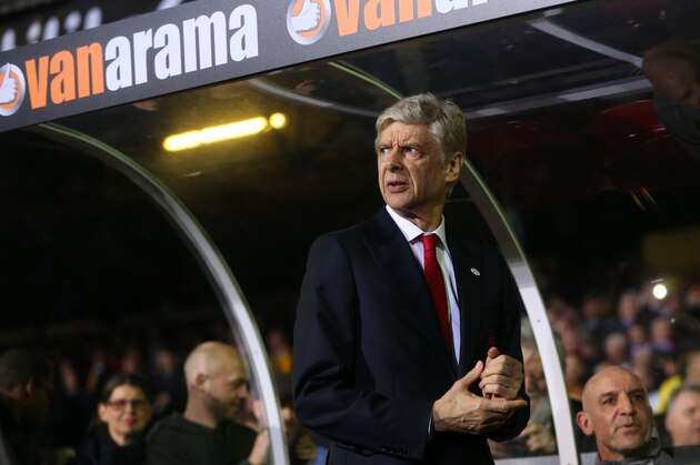 SUTTON, GREATER LONDON - FEBRUARY 20: Arsene Wenger manager of Arsenal during The Emirates FA Cup Fifth Round match between Sutton United and Arsenal on February 20, 2017 in Sutton, Greater London. (Photo by Catherine Ivill - AMA/Getty Images)