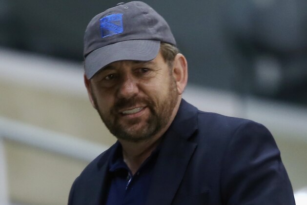 LOS ANGELES, CA - JUNE 06:  Exceutive Chairman James Dolan of the New York Rangers watches a practice session on an off day during the 2014 NHL Stanley Cup playoffs at Staples Center on June 6, 2014 in Los Angeles, California.  (Photo by Bruce Bennett/Getty Images)