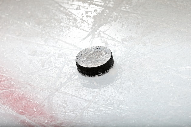 PHILADELPHIA, PA - OCTOBER 12: A detailed view of a hockey puck during an NHL game at Wells Fargo Center on October 12, 2015 in Philadelphia, Pennsylvania. (Photo by Patrick Smith/Getty Images)