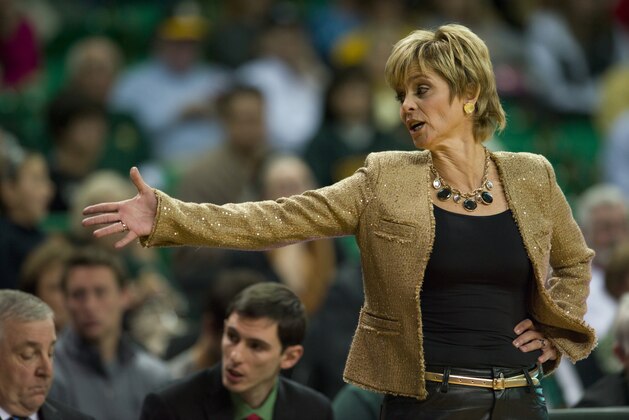 WACO, TX - DECEMBER 18: Baylor Bears head coach Kim Mulkey looks on against the Mississippi Lady Rebels on December 18, 2013 at the Ferrell Center in Waco, Texas.  (Photo by Cooper Neill/Getty Images)