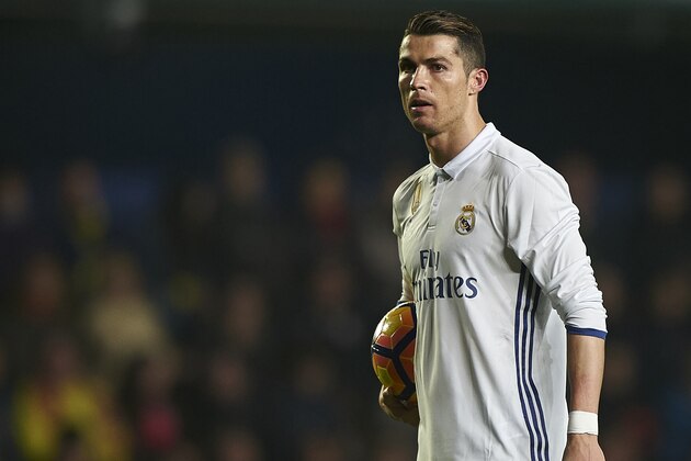 VILLARREAL, SPAIN - FEBRUARY 26:  Cristiano Ronaldo of Real Madrid looks on during the La Liga match between Villarreal CF and Real Madrid at Estadio de la Ceramica on February 26, 2017 in Villarreal, Spain.  (Photo by Fotopress/Getty Images)