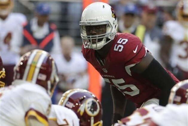 Arizona Cardinals outside linebacker Chandler Jones (55) during an NFL football game against the Washington Redskins, Sunday, Dec. 4, 2016, in Glendale, Ariz. (AP Photo/Rick Scuteri)