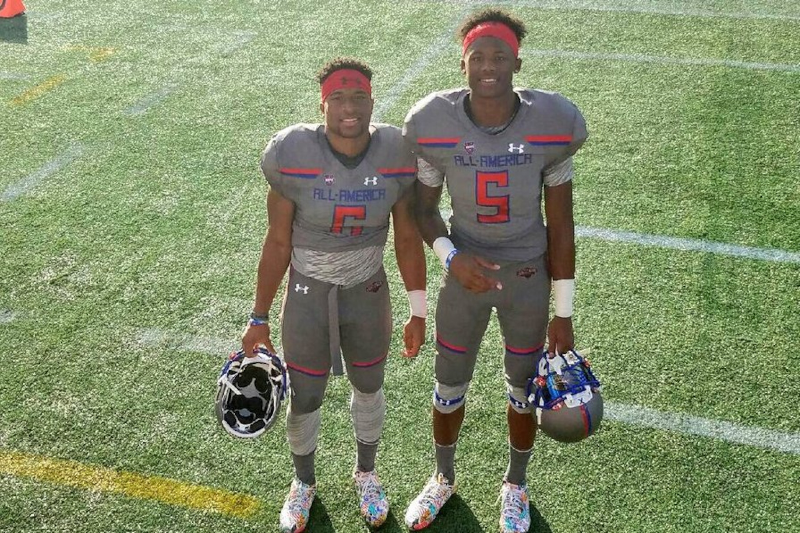 Rodgers, left, and Higgins suited up together at the Under Armour All-America Game.