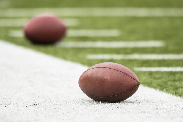 ORCHARD PARK, NY - NOVEMBER 27:  American footballs rest on the sideline before the game between the Buffalo Bills and the Jacksonville Jaguars on November 27, 2016 at New Era Field in Orchard Park, New York. Buffalo defeats Jacksonville 28-21.  (Photo by Brett Carlsen/Getty Images) *** Local Caption ***
