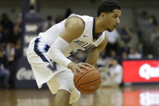 Villanova's Josh Hart in action during an NCAA college basketball game against Creighton, Saturday, Feb. 25, 2017, in Villanova, Pa. (AP Photo/Matt Slocum)