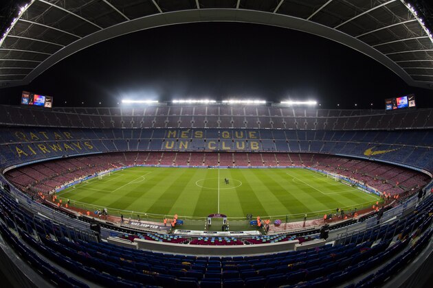 BARCELONA, SPAIN - FEBRUARY 07: Camp Nou stadium is seen prior to the Copa del Rey 2016-17 Semi-final match between FC Barcelona and Atletico de Madrid on 07 February 2017 in Barcelona, Spain. (Photo by Power Sport Images/Getty Images)
