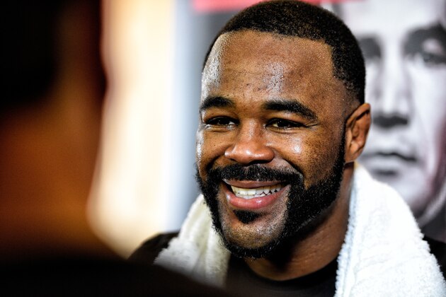 TAMPA, FL - APRIL 14:  Rashad Evans holds an open workout for fans and media at Tigers World Gym on April 14, 2016 in Tampa, Florida. (Photo by Jeff Bottari/Zuffa LLC/Zuffa LLC via Getty Images)
