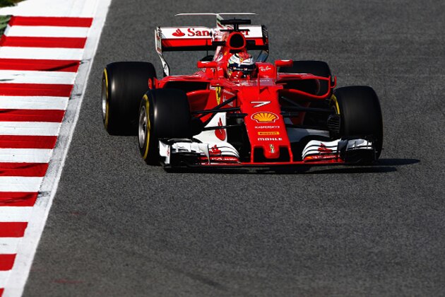 MONTMELO, SPAIN - MARCH 02:  Kimi Raikkonen of Finland driving the (7) Scuderia Ferrari SF70H on track  during day four of Formula One winter testing at Circuit de Catalunya on March 2, 2017 in Montmelo, Spain.  (Photo by Dan Istitene/Getty Images)