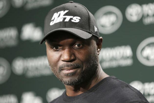 New York Jets head coach Todd Bowles talks to reporters at the Jets' training facility in Florham Park, N.J., Monday, Jan. 2, 2017. After ending a dismal season on a winning note with a 30-10 victory over the Buffalo Bills on Sunday, the Jets are making no changes in leadership heading into what appears will be a busy offseason. (AP Photo/Seth Wenig) New York Jets head coach Todd Bowles talks to reporters at the Jets' training facility in Florham Park, N.J., Monday, Jan. 2, 2017. After ending a dismal season on a winning note with a 30-10 victory over the Buffalo Bills on Sunday, the Jets are making no changes in leadership heading into what appears will be a busy offseason. (AP Photo/Seth Wenig)