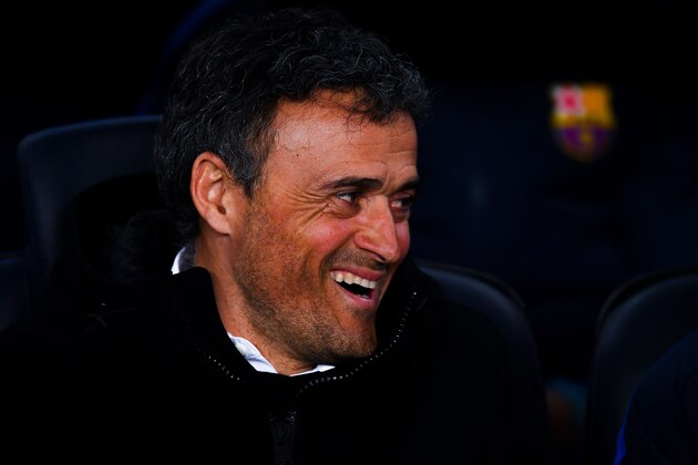 BARCELONA, SPAIN - MARCH 01:  Head coach Luis Enrique of FC Barcelona looks on during the La Liga match between FC Barcelona and Real Sporting de Gijon at Camp Nou stadium on March 1, 2017 in Barcelona, Spain.  (Photo by David Ramos/Getty Images)
