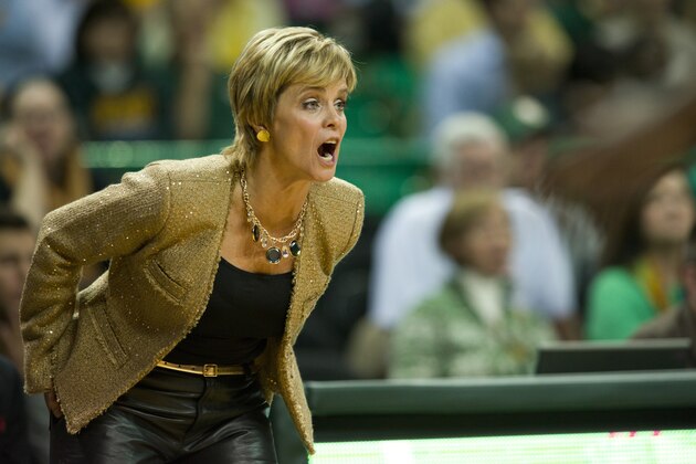 WACO, TX - DECEMBER 18: Baylor Bears head coach Kim Mulkey looks on against the Mississippi Lady Rebels on December 18, 2013 at the Ferrell Center in Waco, Texas.  (Photo by Cooper Neill/Getty Images)