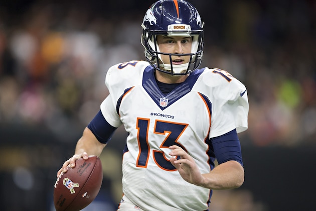 NEW ORLEANS, LA - NOVEMBER 13:  Trevor Siemian #13 of the Denver Broncos runs the ball during a game against the New Orleans Saints at Mercedes-Benz Superdome on November 13, 2016 in New Orleans, Louisiana.  The Broncos defeated the Saints 25-23.  (Photo by Wesley Hitt/Getty Images)