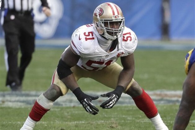 San Francisco 49ers inside linebacker Gerald Hodges (51) during the first half of an NFL football game against the Los Angeles Rams, Saturday, Dec. 24, 2016, in Los Angeles. (AP Photo/Rick Scuteri)