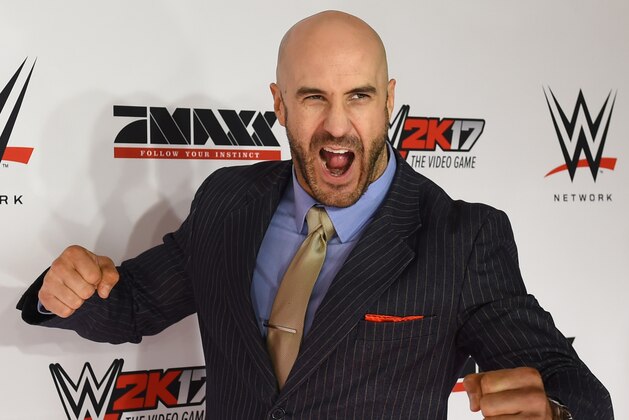 WWE wrestling star Cesaro poses on the red carpet prior to the WWE (World Wrestling Entertainment) Six-Man-Tag-Team-Match event at the Olympic Hall in Munich, southern Germany on Novermber 3, 2016. 
Former German national football team goalkeeper Tim Wiese made his full WWE debut in what he describes as the 'Champions League' of wrestling. / AFP / CHRISTOF STACHE        (Photo credit should read CHRISTOF STACHE/AFP/Getty Images)