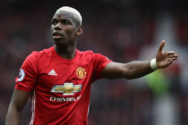 MANCHESTER, ENGLAND - MARCH 04:  Paul Pogba of Manchester United reacts during the Premier League match between Manchester United and AFC Bournemouth at Old Trafford on March 4, 2017 in Manchester, England.  (Photo by Julian Finney/Getty Images)