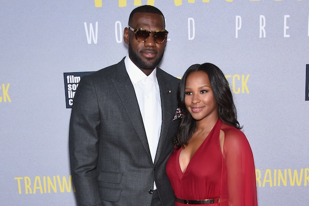 NEW YORK, NY - JULY 14:  NBA player LeBron James and wife Savannah Brinson attend the 'Trainwreck' New York Premiere at Alice Tully Hall on July 14, 2015 in New York City.  (Photo by Dimitrios Kambouris/Getty Images)