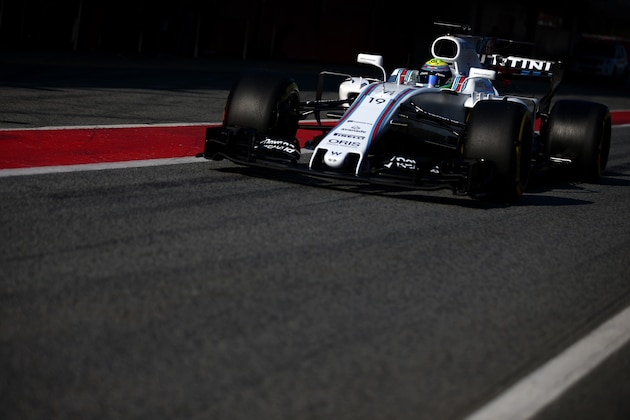 MONTMELO, SPAIN - FEBRUARY 27:  Felipe Massa of Brazil driving the (19) Williams Martini Racing Williams FW40 Mercedes on track during day one of Formula One winter testing at Circuit de Catalunya on February 27, 2017 in Montmelo, Spain.  (Photo by Dan Istitene/Getty Images)