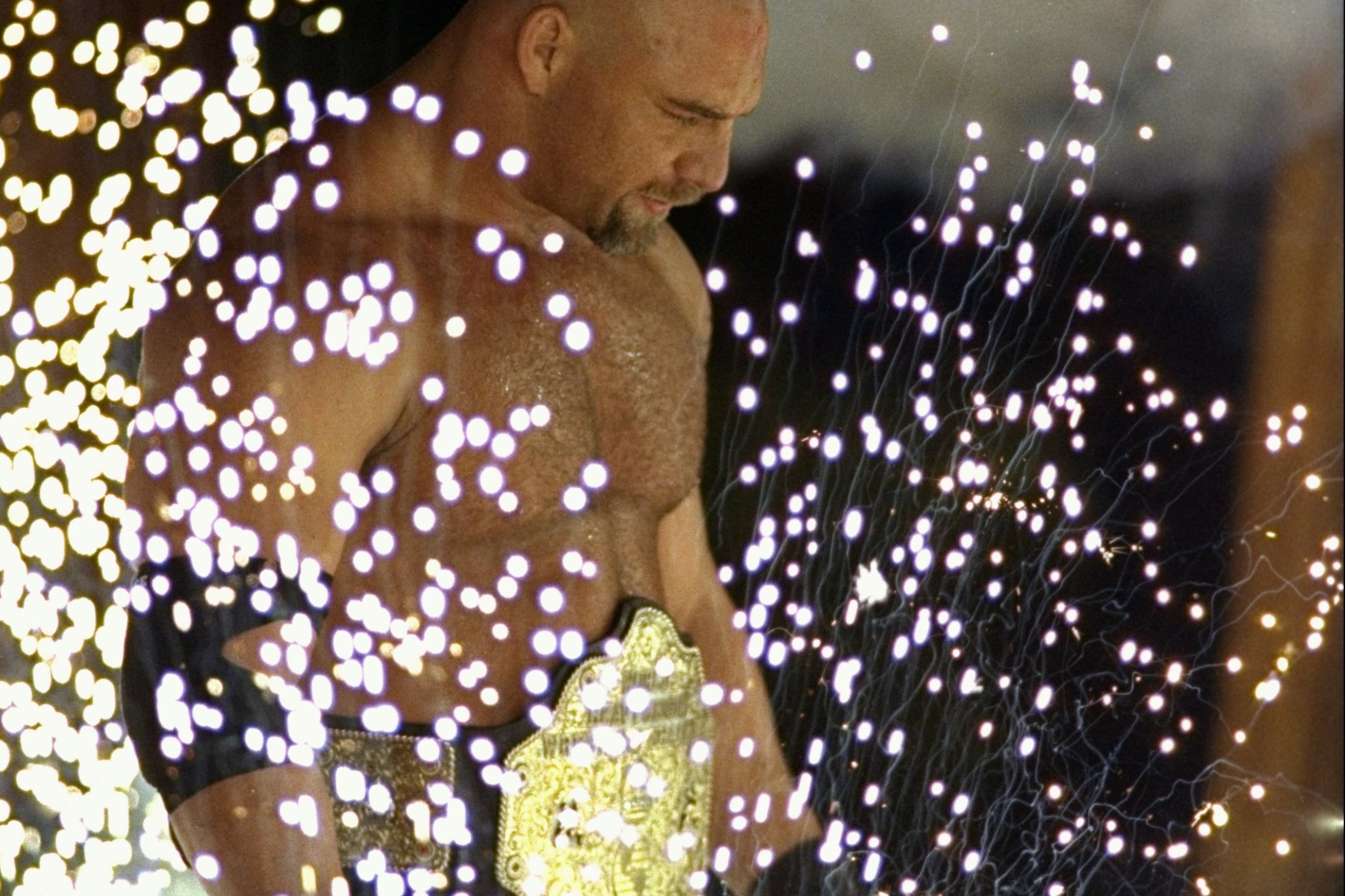 12 Jun 1998: Bill Goldberg looks on during the WCW Bash at the Beach at the Cox Arena in San Diego, California. Mandatory Credit: Elsa Hasch /Allsport 12 Jun 1998: Bill Goldberg looks on during the WCW Bash at the Beach at the Cox Arena in San Diego, California. Mandatory Credit: Elsa Hasch /Allsport