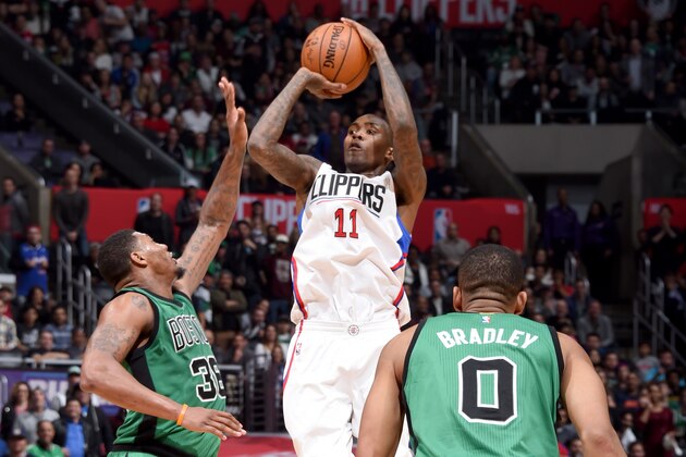 LOS ANGELES, CA - MARCH 6:  Jamal Crawford #11 of the Los Angeles Clippers shoots the ball against the Boston Celtics on March 6, 2017 at STAPLES Center in Los Angeles, California. NOTE TO USER: User expressly acknowledges and agrees that, by downloading and/or using this Photograph, user is consenting to the terms and conditions of the Getty Images License Agreement. Mandatory Copyright Notice: Copyright 2017 NBAE (Photo by Andrew D. Bernstein/NBAE via Getty Images)