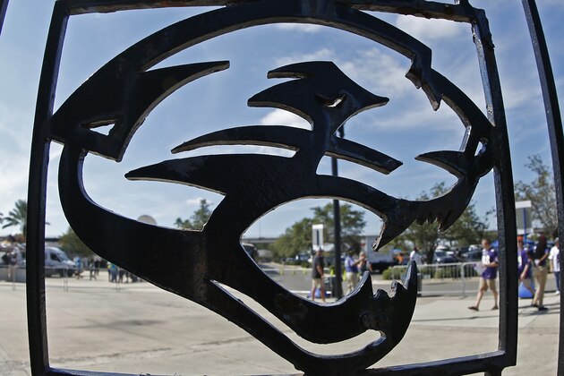 JACKSONVILLE, FL - SEPTEMBER 25: A Jacksonville Jaguars logo on the fence surrounding EverBank field prior to the game against the Baltimore Ravens on September 25, 2016 in Jacksonville, Florida. The Ravens defeated the Jaguars 19-17. (Photo by Joel Auerbach/Getty Images)