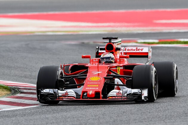 Ferrari's Finnish driver Kimi Raikkonen drives at the Circuit de Barcelona Catalunya on March 8, 2017 in Montmelo, on the outskirts of Barcelona during the second day of the second week of tests for the Formula One Grand Prix season. / AFP PHOTO / Josep Lago (Photo credit should read JOSEP LAGO/AFP/Getty Images) Ferrari's Finnish driver Kimi Raikkonen drives at the Circuit de Barcelona Catalunya on March 8, 2017 in Montmelo, on the outskirts of Barcelona during the second day of the second week of tests for the Formula One Grand Prix season. / AFP PHOTO / Josep Lago (Photo credit should read JOSEP LAGO/AFP/Getty Images)