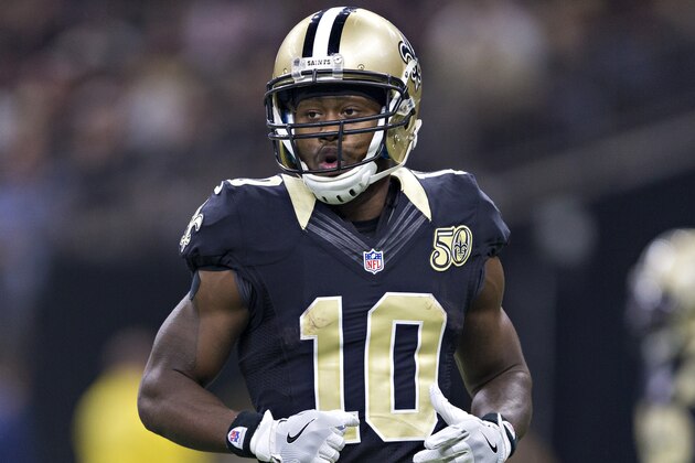 NEW ORLEANS, LA - NOVEMBER 27:  Brandin Cooks #10 of the New Orleans Saints on the field during a game against the Los Angeles Rams at Mercedes-Benz Superdome on November 27, 2016 in New Orleans, Louisiana.  The Saints defeated the Rams 49-21.  (Photo by Wesley Hitt/Getty Images)