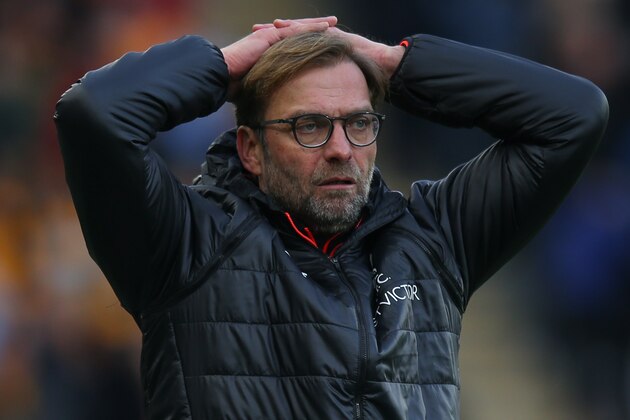 HULL, ENGLAND - FEBRUARY 04: Jurgen Klopp manager / head coach of Liverpool during the Premier League match between Hull City and Liverpool at KCOM Stadium on February 4, 2017 in Hull, England. (Photo by Robbie Jay Barratt - AMA/Getty Images)