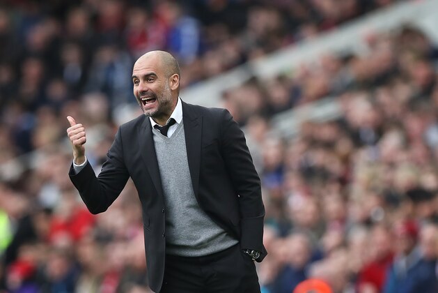 MIDDLESBROUGH, ENGLAND - MARCH 11:  Manchester City manager Pep Guardiola is seen during the Emirates FA Cup quarter-final match between Middlesborough and Manchester City at Riverside Stadium on March 11, 2017 in Middlesbrough, England. (Photo by Ian MacNicol/Getty Images)