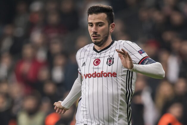 Oguzhan Ozyakup of Besiktas JKduring the UEFA Europa League round of 16 match between Besiktas JK and Hapoel Beer Sheva on February 23, 2017 at the Vodafone Arena in Istanbul, Turkey(Photo by VI Images via Getty Images)