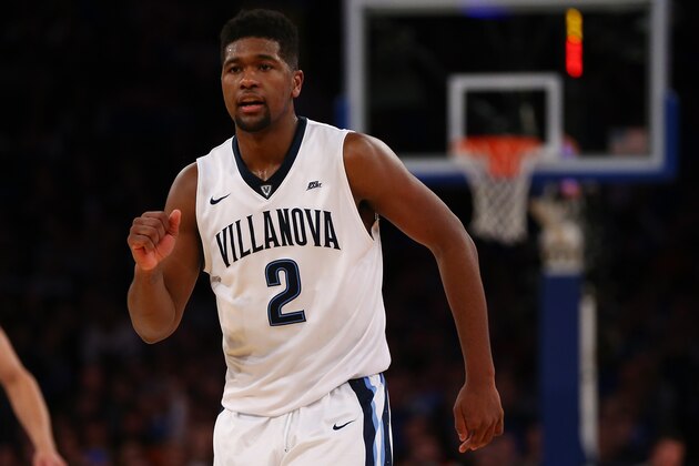 NEW YORK, NY - MARCH 11: Kris Jenkins #2 of the Villanova Wildcats pumps his fist against Creighton Bluejays during the Big East Basketball Tournament - Championship Game at Madison Square Garden on March 11, 2017 in New York City. (Photo by Mike Stobe/Getty Images) NEW YORK, NY - MARCH 11: Kris Jenkins #2 of the Villanova Wildcats pumps his fist against Creighton Bluejays during the Big East Basketball Tournament - Championship Game at Madison Square Garden on March 11, 2017 in New York City. (Photo by Mike Stobe/Getty Images)