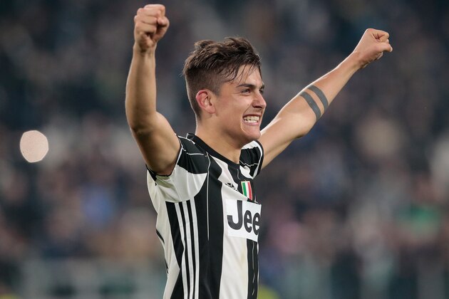 TURIN, ITALY - MARCH 10:  Paulo Dybala of Juventus FC celebrates his goal during the Serie A match between Juventus FC and AC Milan at Juventus Stadium on March 10, 2017 in Turin, Italy.  (Photo by Emilio Andreoli/Getty Images)