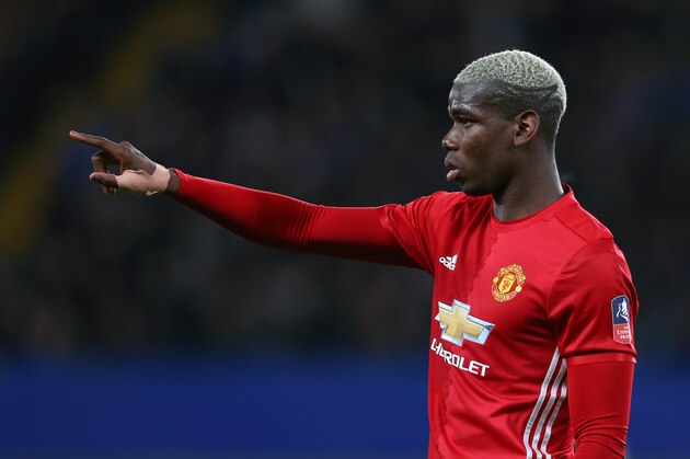 LONDON, ENGLAND - MARCH 13: Paul Pogba of Manchester United during The Emirates FA Cup Quarter-Final match between Chelsea and Manchester United at Stamford Bridge on March 13, 2017 in London, England. (Photo by Catherine Ivill - AMA/Getty Images)