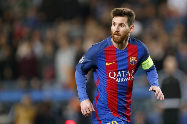 Lionel Messi of FC Barcelonaduring the UEFA Champions League round of 16 match between FC Barcelona and Paris Saint Germain on March 08, 2017 at the Camp Nou stadium in Barcelona, Spain.(Photo by VI Images via Getty Images)