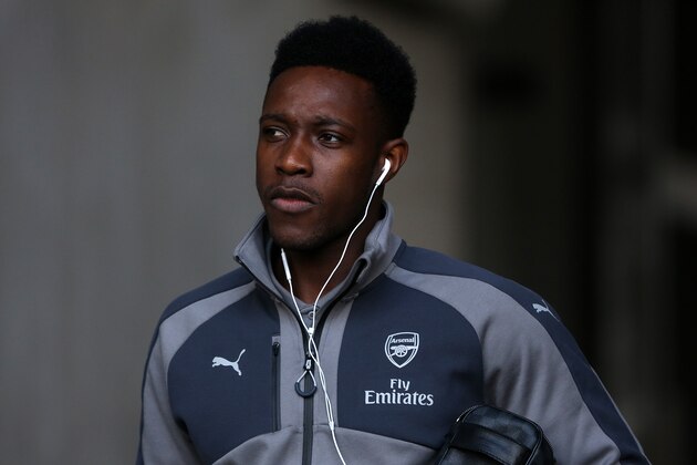 SWANSEA, WALES - JANUARY 14: Danny Welbeck of Arsenal prior to kick off of the Premier League match between Swansea City and Arsenal at The Liberty Stadium on January 14, 2017 in Swansea, Wales. (Photo by Athena Pictures/Getty Images)