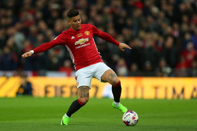 LONDON, ENGLAND - FEBRUARY 26: Marcos Rojo of Manchester United during the EFL Cup Final match between Manchester United and Southampton at Wembley Stadium on February 26, 2017 in London, England. (Photo by Catherine Ivill - AMA/Getty Images)