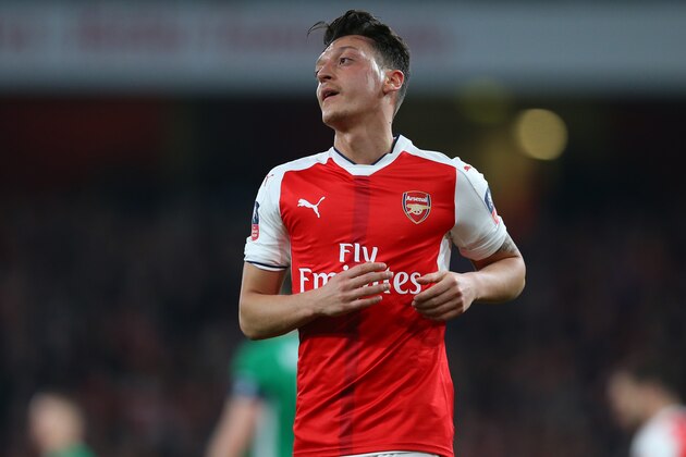 LONDON, ENGLAND - MARCH 11:  Mesut Ozil of Arsenal during The Emirates FA Cup Quarter-Final match between Arsenal and Lincoln City at Emirates Stadium on March 11, 2017 in London, England. (Photo by Catherine Ivill - AMA/Getty Images)