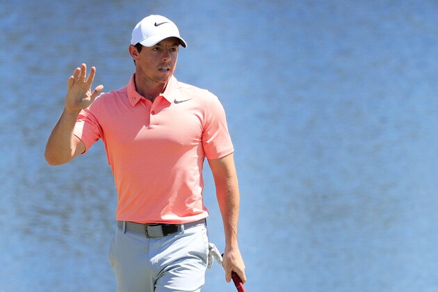 ORLANDO, FL - MARCH 18:  Rory McIlroy of Northern Ireland reacts after finishing on the 18th green during the third round of the Arnold Palmer Invitational Presented By MasterCard at Bay Hill Club and Lodge on March 18, 2017 in Orlando, Florida.  (Photo by Cliff Hawkins/Getty Images)