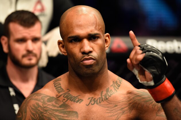 LONDON, ENGLAND - MARCH 18:  Jimi Manuwa of England enters the Octagon before facing Corey Anderson in their light heavyweight fight during the UFC Fight Night event at The O2 arena on March 18, 2017 in London, England. (Photo by Josh Hedges/Zuffa LLC/Zuffa LLC via Getty Images)