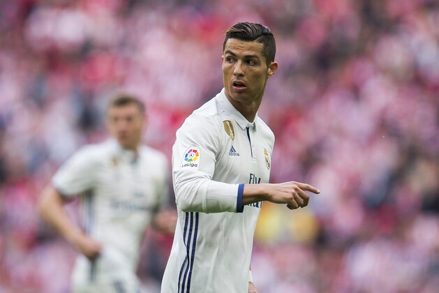 BILBAO, SPAIN - MARCH 18:  Cristiano Ronaldo of Real Madrid reacts during the La Liga match between Athletic Club Bilbao and Real Madrid at San Mames Stadium on March 18, 2017 in Bilbao, Spain.  (Photo by Juan Manuel Serrano Arce/Getty Images)