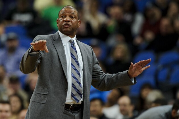 MINNEAPOLIS, MN - MARCH 08: Head coach Doc Rivers of the Los Angeles Clippers looks on during the first quarter of the game against the Minnesota Timberwolves on March 8, 2017 at the Target Center in Minneapolis, Minnesota. The Timberwolves defeated the Clippers 107-91. NOTE TO USER: User expressly acknowledges and agrees that, by downloading and or using this Photograph, user is consenting to the terms and conditions of the Getty Images License Agreement. (Photo by Hannah Foslien/Getty Images)