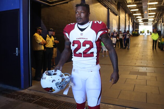 ORCHARD PARK, NY - SEPTEMBER 25: Tony Jefferson #22 of the Arizona Cardinals walks out onto the field through the tunnel before the start of NFL game action against the Buffalo Bills at New Era Field on September 25, 2016 in Orchard Park, New York. (Photo by Tom Szczerbowski/Getty Images)