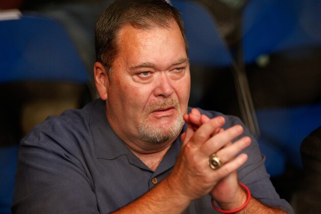 TULSA, OK - AUGUST 23:  Professional wrestling personality Jim Ross is seen in attendance during the UFC Fight Night event at the BOK Center on August 23, 2014 in Tulsa, Oklahoma. (Photo by Josh Hedges/Zuffa LLC/Zuffa LLC via Getty Images)
