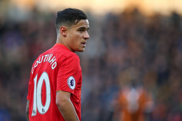 HULL, ENGLAND - FEBRUARY 04: Philippe Coutinho of Liverpool during the Premier League match between Hull City and Liverpool at KCOM Stadium on February 4, 2017 in Hull, England. (Photo by Robbie Jay Barratt - AMA/Getty Images)