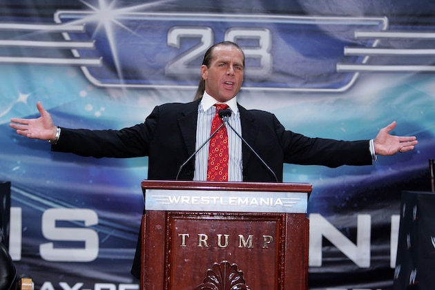 NEW YORK - MARCH 28:  Wrestler Shawn Michaels speaks at the press conference held by Battle of the Billionaires to announce details of Wrestlemania 23 at Trump Tower on March 28, 2007 in New York City.  (Photo by Bryan Bedder/Getty Images)